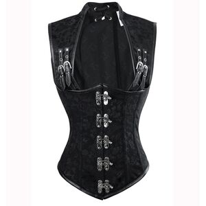 Charman Black Lace-Up Shapewear Corset